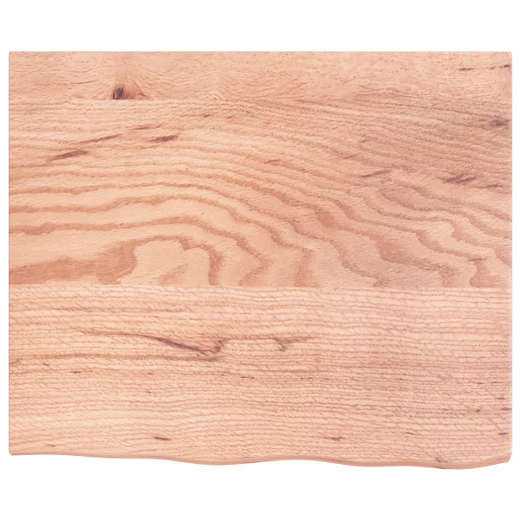 Basin Shelf Wall Mounted Steel and Solid Wood Oak