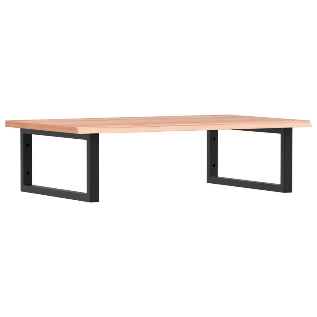 Basin Shelf Wall Mounted Steel and Solid Wood Oak