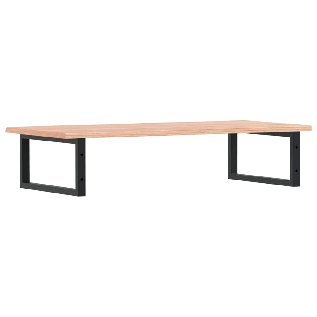 Basin Shelf Wall Mounted Steel and Solid Wood Oak