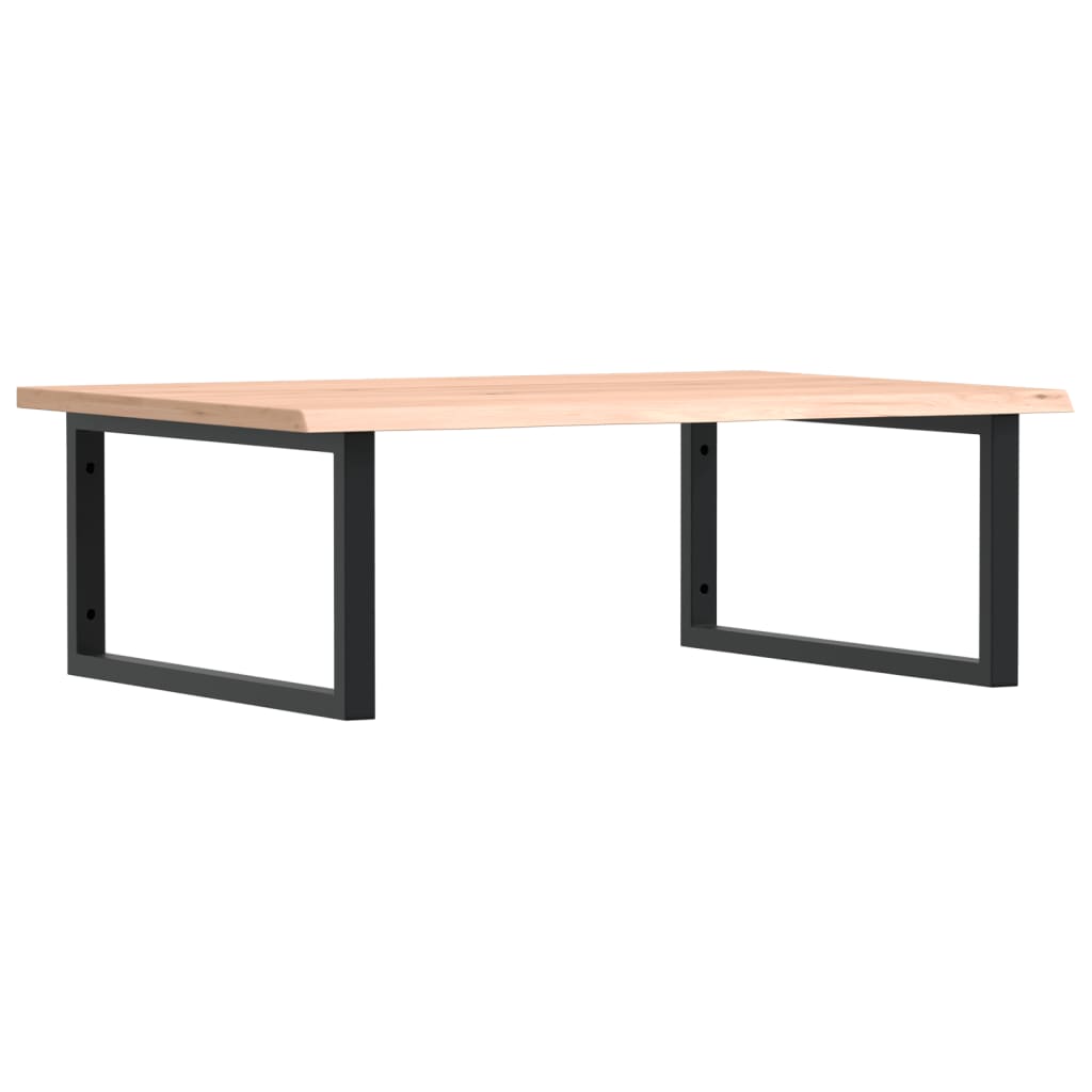 Basin Shelf Wall Mounted Steel and Solid Wood Oak
