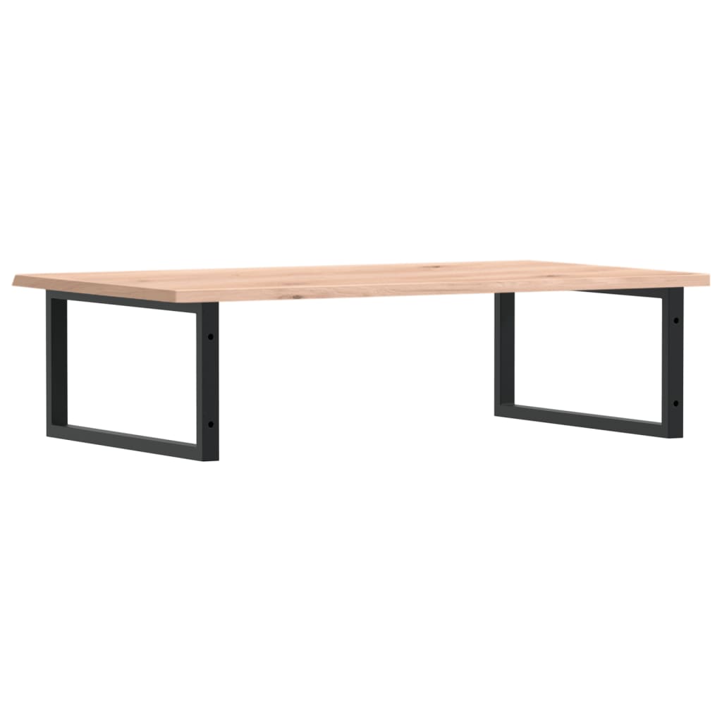 Basin Shelf Wall Mounted Steel and Solid Wood Oak