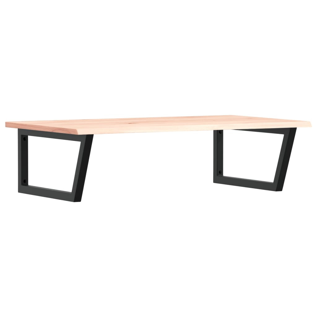 Basin Shelf Wall Mounted Steel and Solid Wood Oak