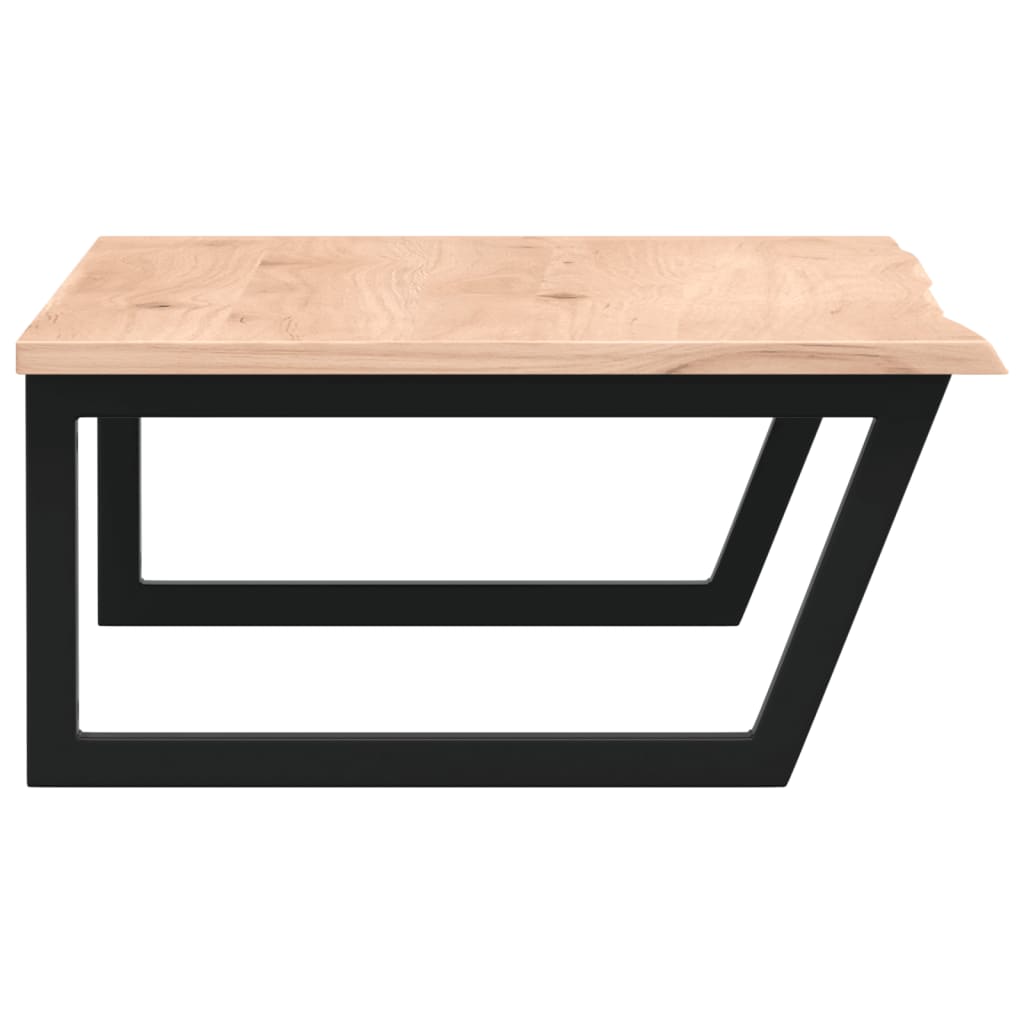 Basin Shelf Wall Mounted Steel and Solid Wood Oak