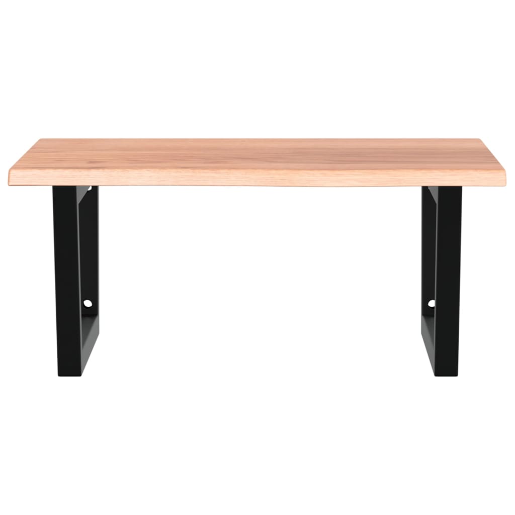 Basin Shelf Wall Mounted Steel and Solid Wood Oak