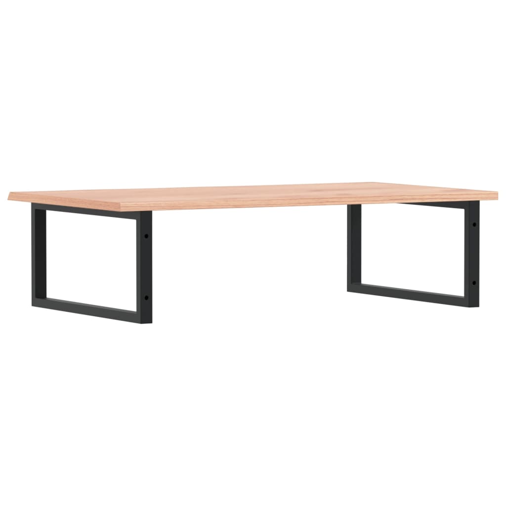 Basin Shelf Wall Mounted Steel and Solid Wood Oak