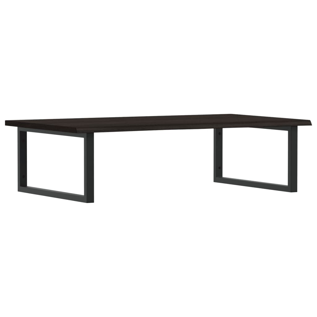 Basin Shelf Wall Mounted Steel and Solid Wood Oak