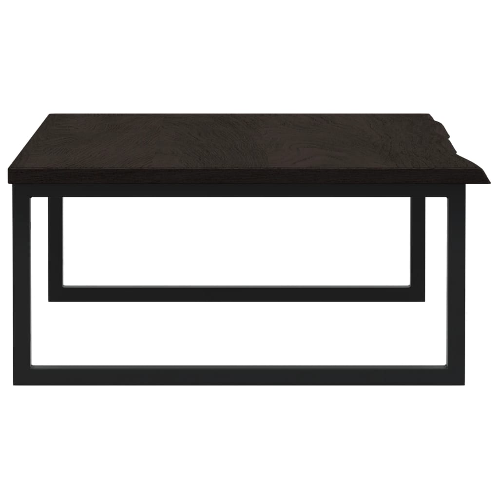 Basin Shelf Wall Mounted Steel and Solid Wood Oak