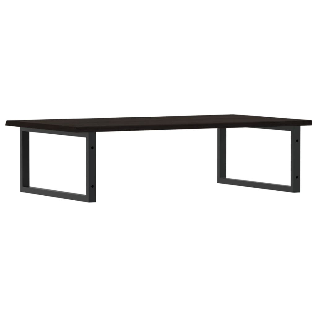 Basin Shelf Wall Mounted Steel and Solid Wood Oak