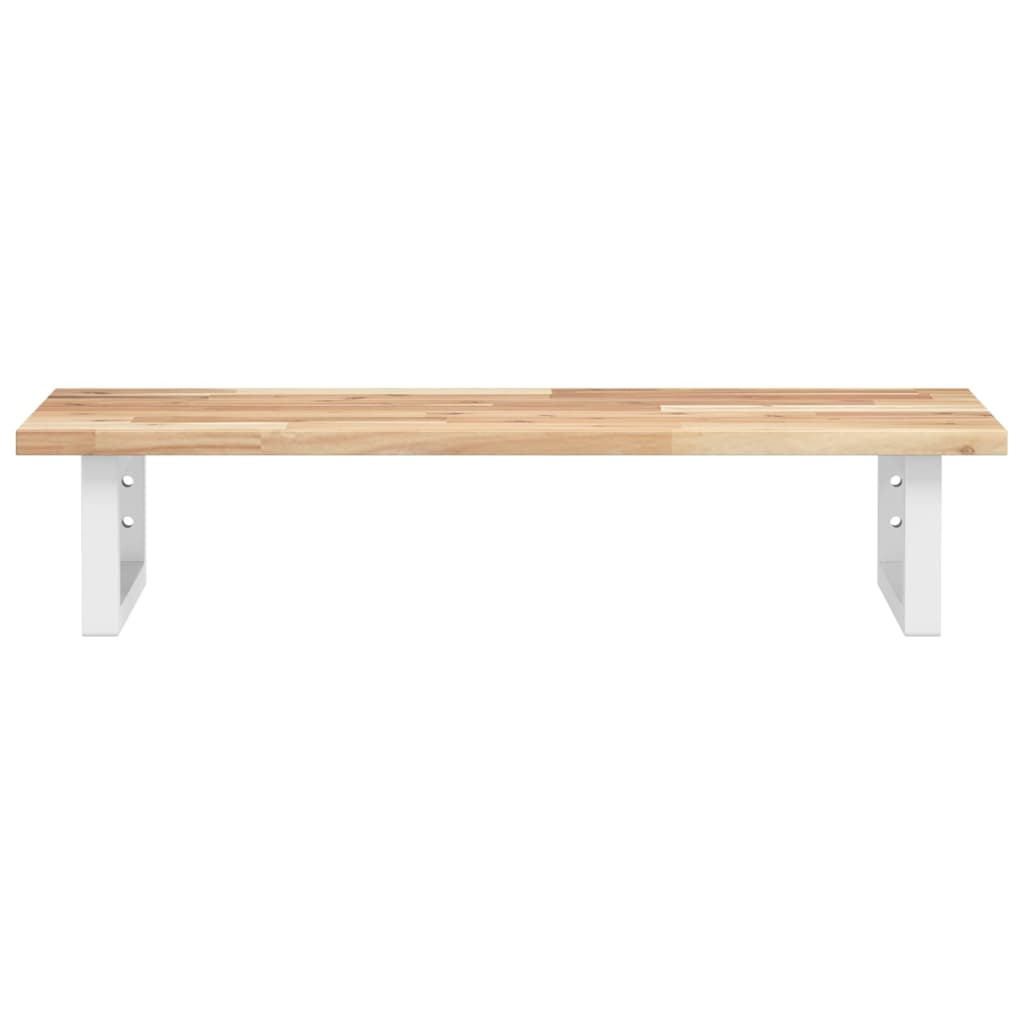 Basin Shelf Wall Mounted Steel and Solid Wood Acacia