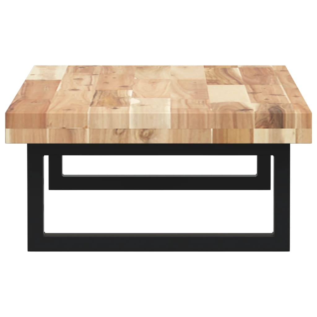 Basin Shelf Wall Mounted Steel and Solid Wood Acacia