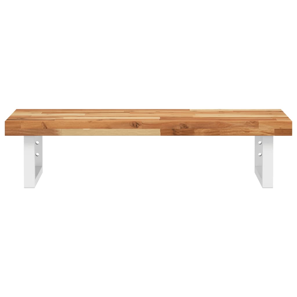 vidaXL Basin Shelf Wall Mounted Steel and Solid Wood Acacia