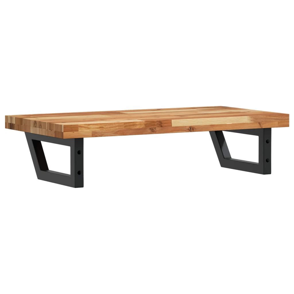 Basin Shelf Wall Mounted Steel and Solid Wood Acacia