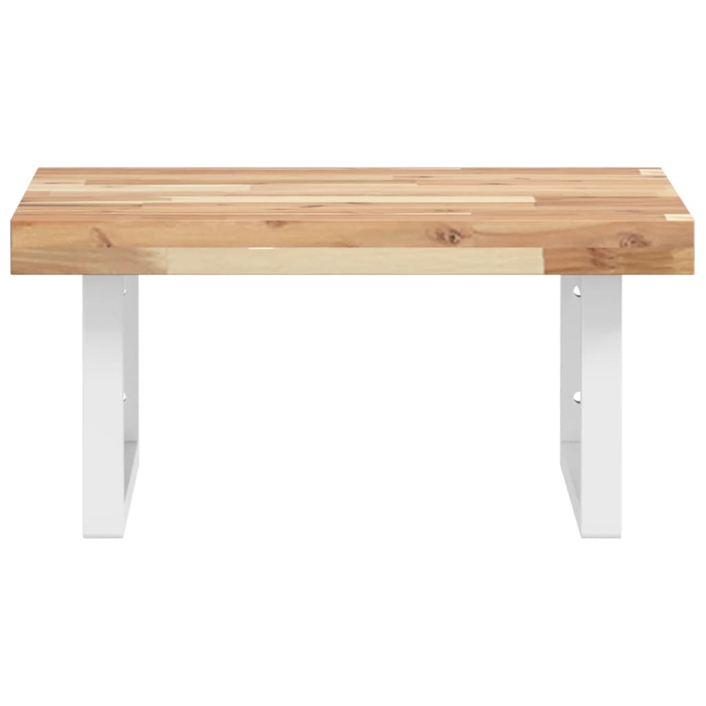 Basin Shelf Wall Mounted Steel and Solid Wood Acacia