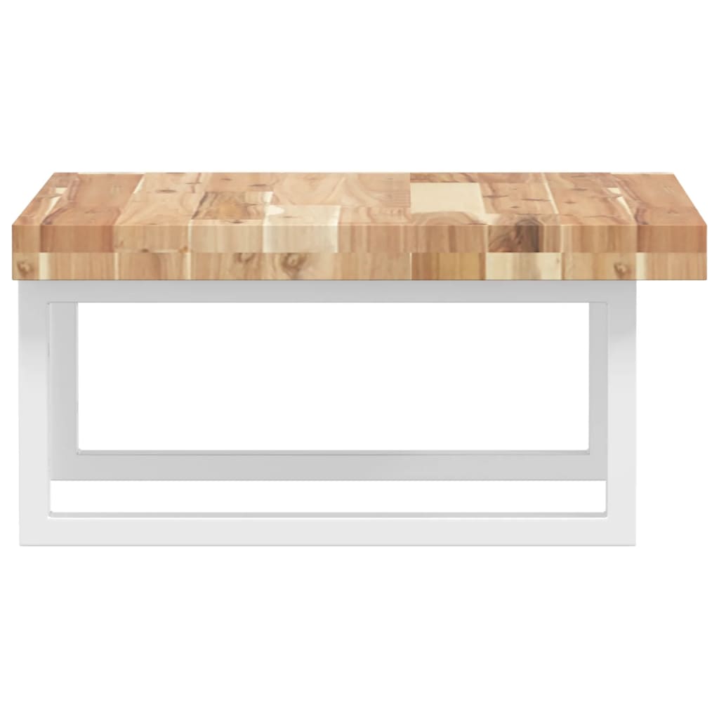 Basin Shelf Wall Mounted Steel and Solid Wood Acacia