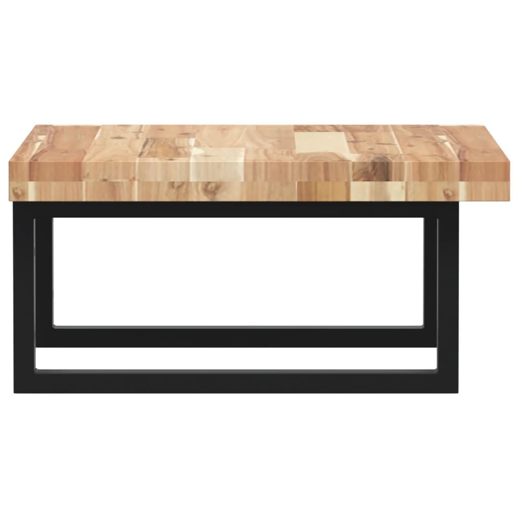 Basin Shelf Wall Mounted Steel and Solid Wood Acacia