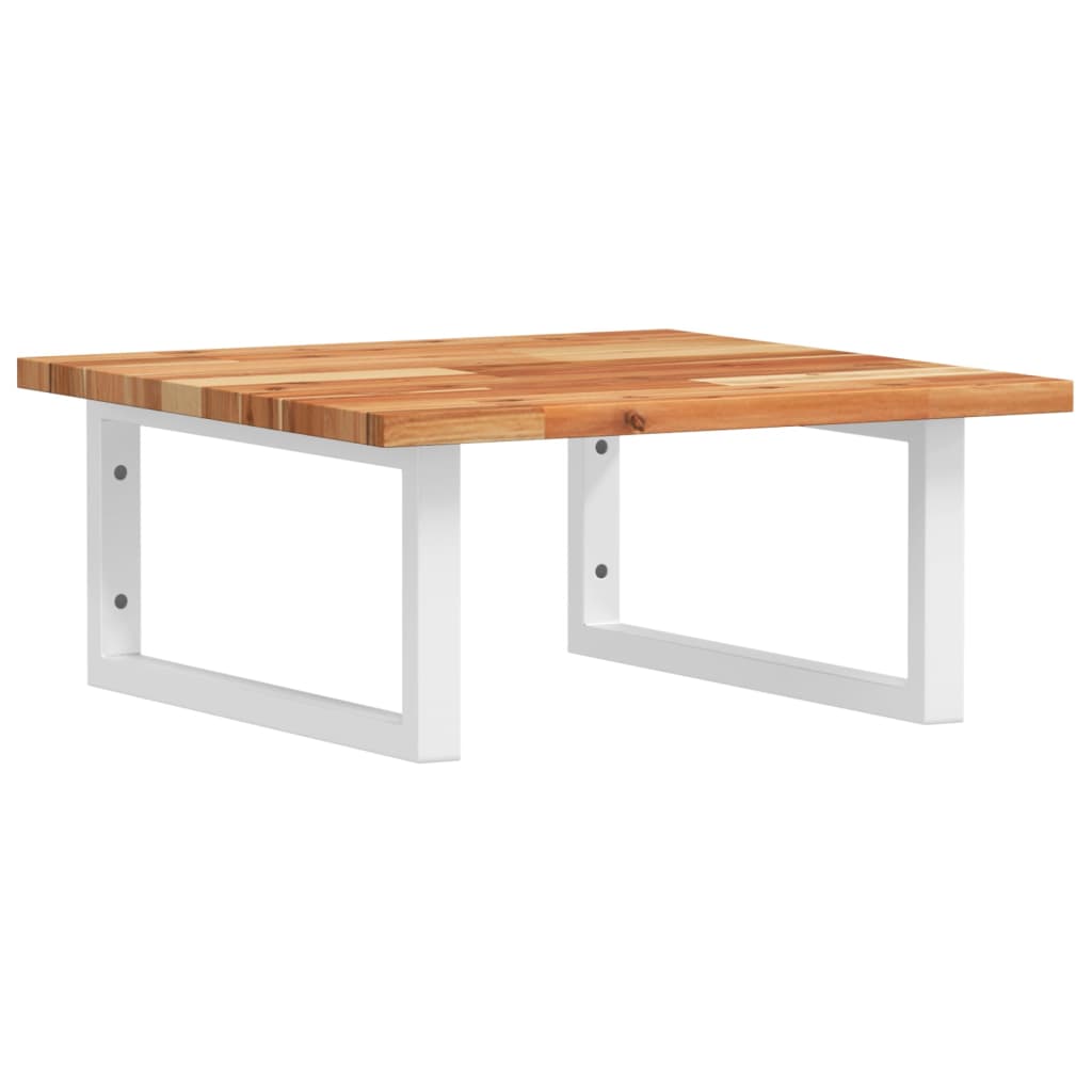 Basin Shelf Wall Mounted Steel and Solid Wood Acacia
