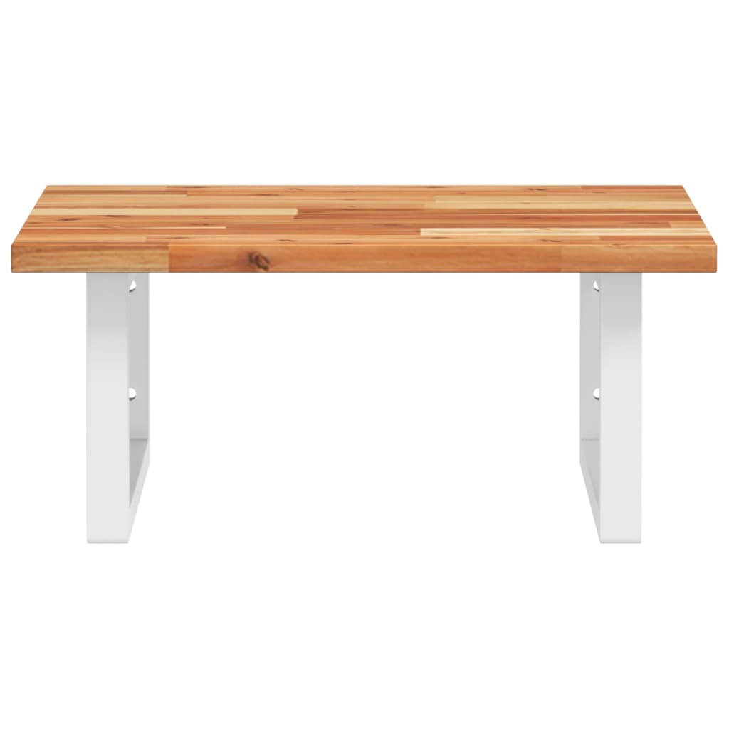 Basin Shelf Wall Mounted Steel and Solid Wood Acacia