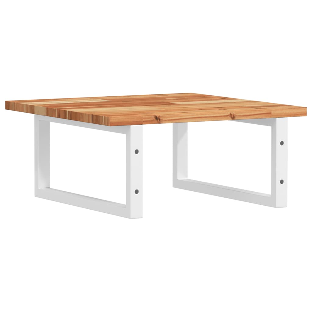 Basin Shelf Wall Mounted Steel and Solid Wood Acacia