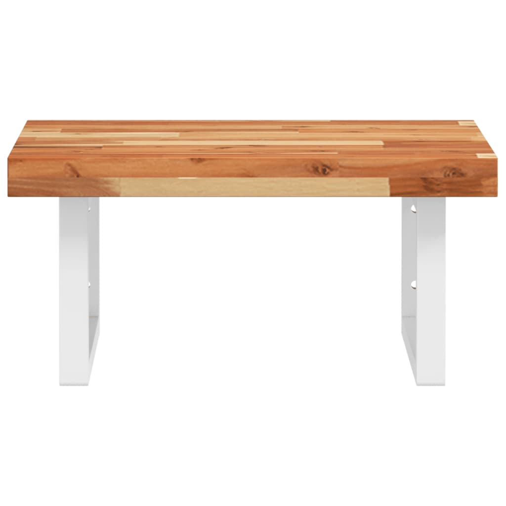 Basin Shelf Wall Mounted Steel and Solid Wood Acacia