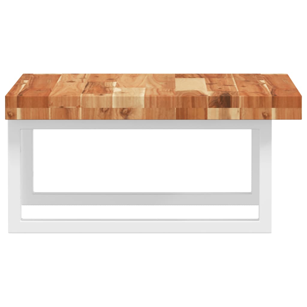 Basin Shelf Wall Mounted Steel and Solid Wood Acacia