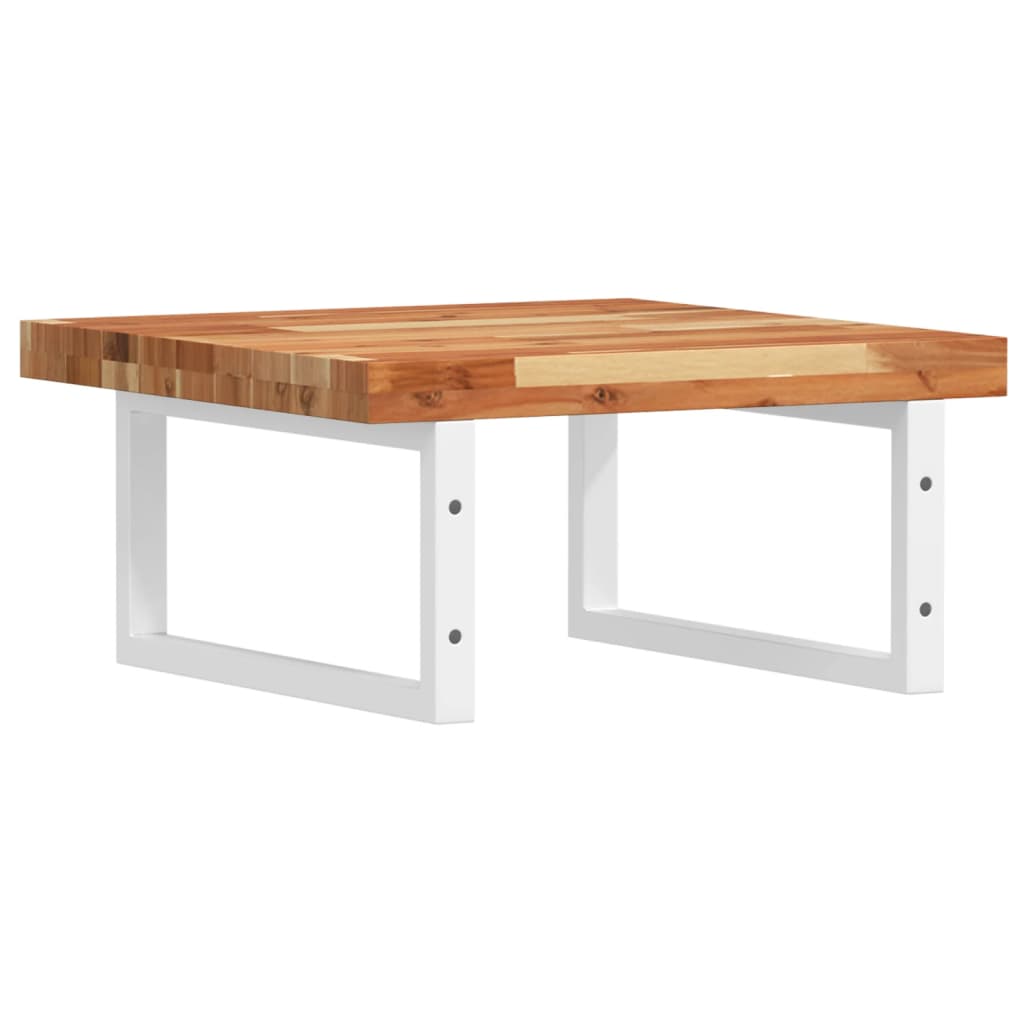 Basin Shelf Wall Mounted Steel and Solid Wood Acacia