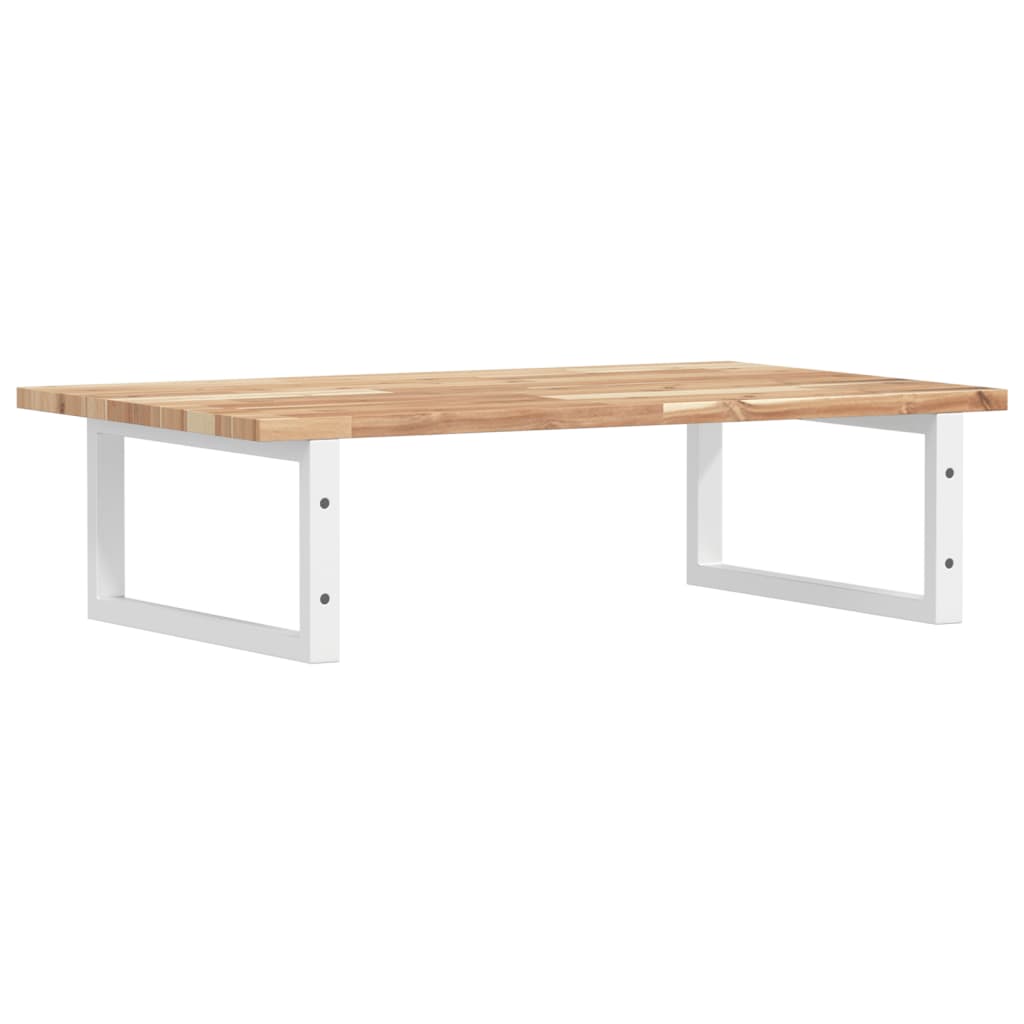 Basin Shelf Wall Mounted Steel and Solid Wood Acacia