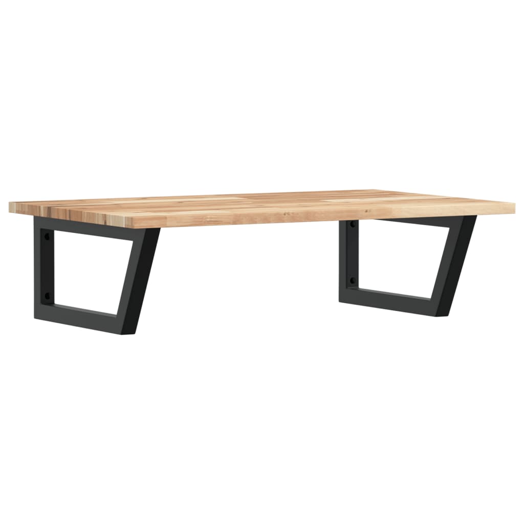 Basin Shelf Wall Mounted Steel and Solid Wood Acacia