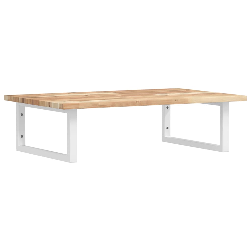 Basin Shelf Wall Mounted Steel and Solid Wood Acacia