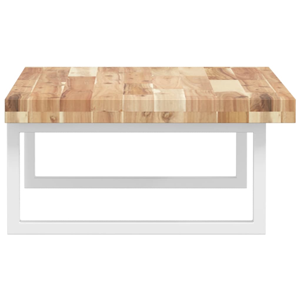 Basin Shelf Wall Mounted Steel and Solid Wood Acacia