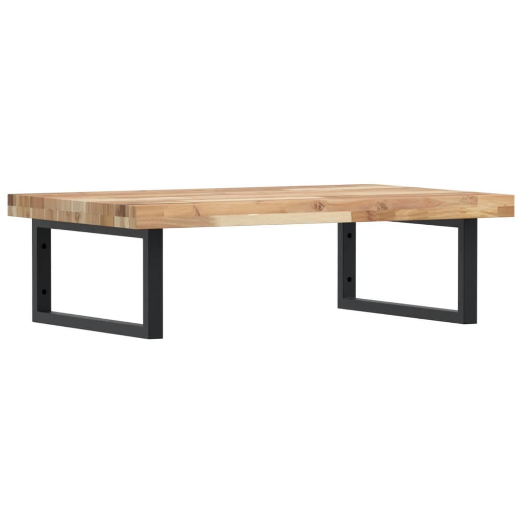 vidaXL Basin Shelf Wall Mounted Steel and Solid Wood Acacia