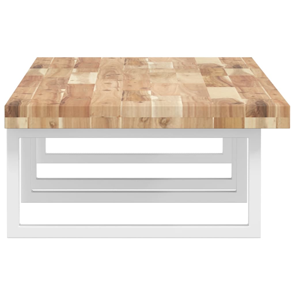 Basin Shelf Wall Mounted Steel and Solid Wood Acacia