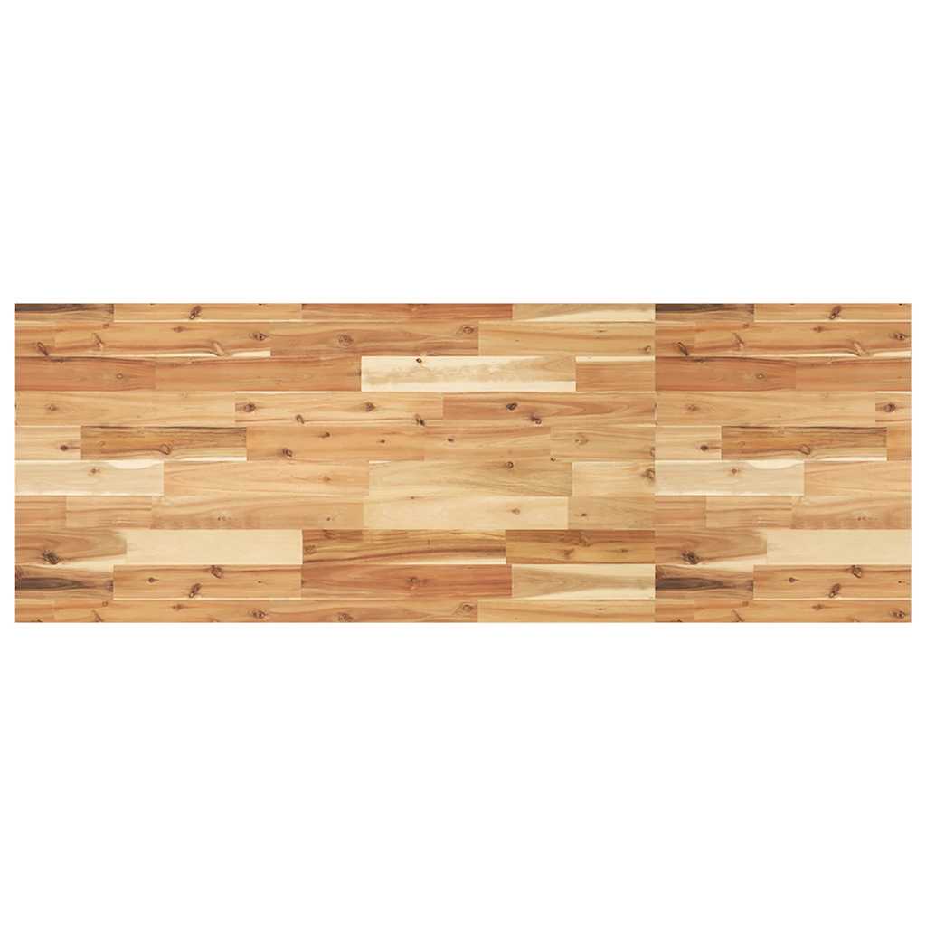 Basin Shelf Wall Mounted Steel and Solid Wood Acacia