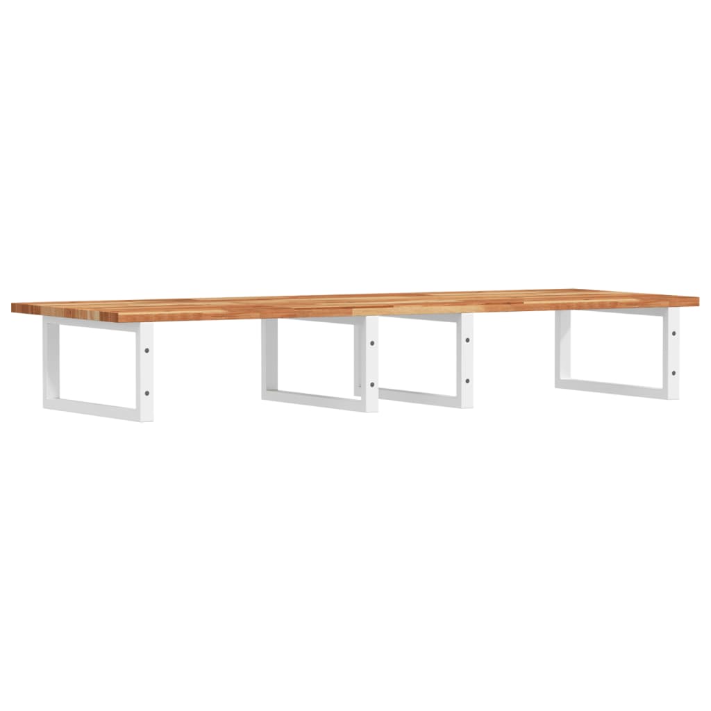 Basin Shelf Wall Mounted Steel and Solid Wood Acacia