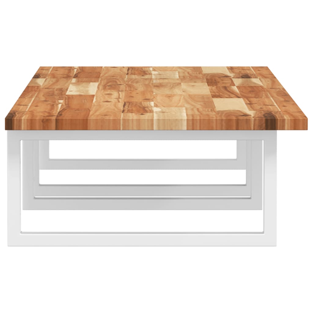 Basin Shelf Wall Mounted Steel and Solid Wood Acacia