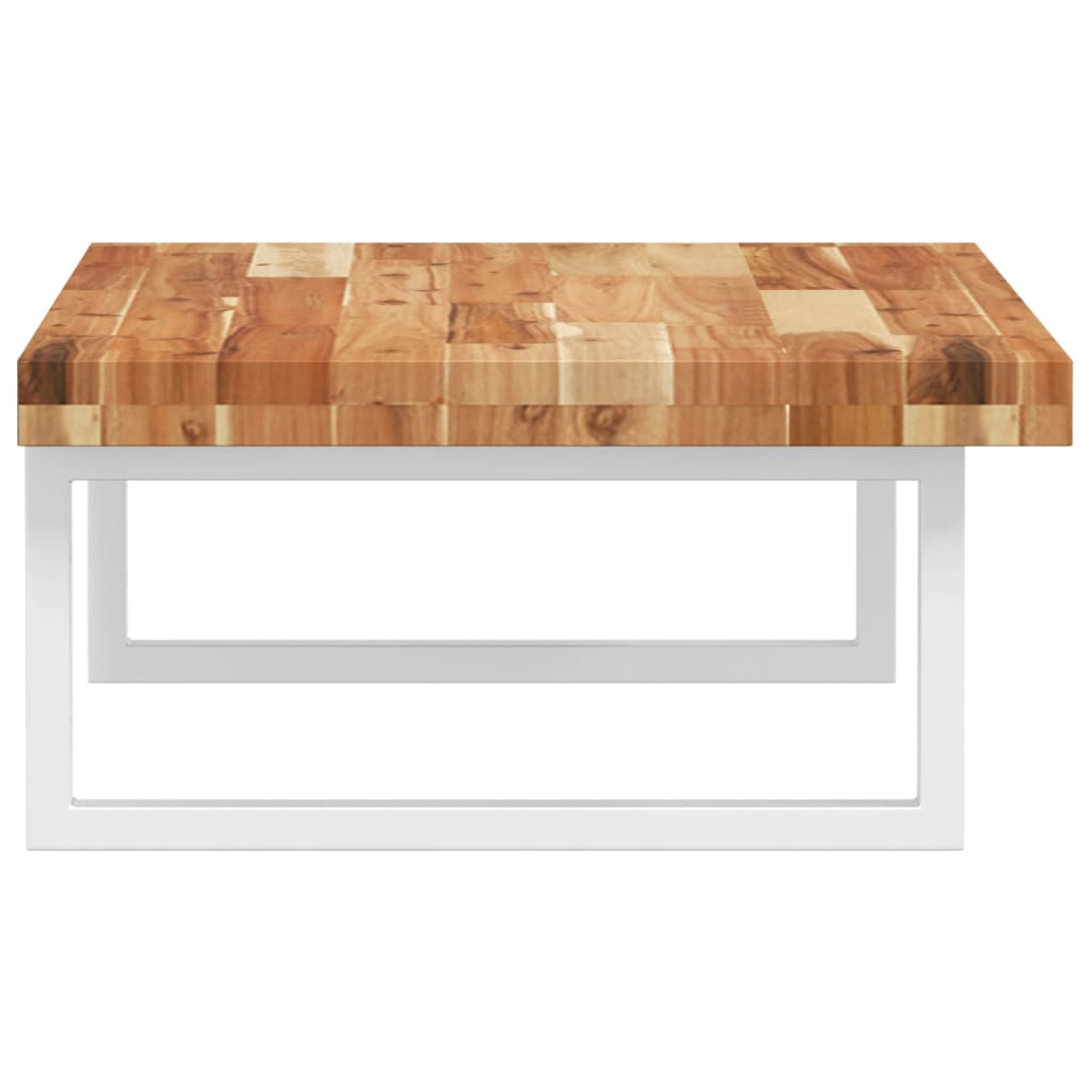 Basin Shelf Wall Mounted Steel and Solid Wood Acacia