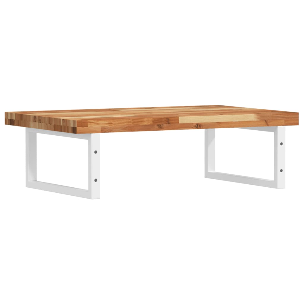 Basin Shelf Wall Mounted Steel and Solid Wood Acacia