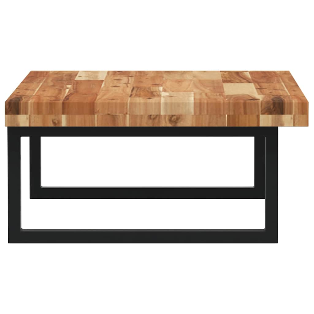 Basin Shelf Wall Mounted Steel and Solid Wood Acacia