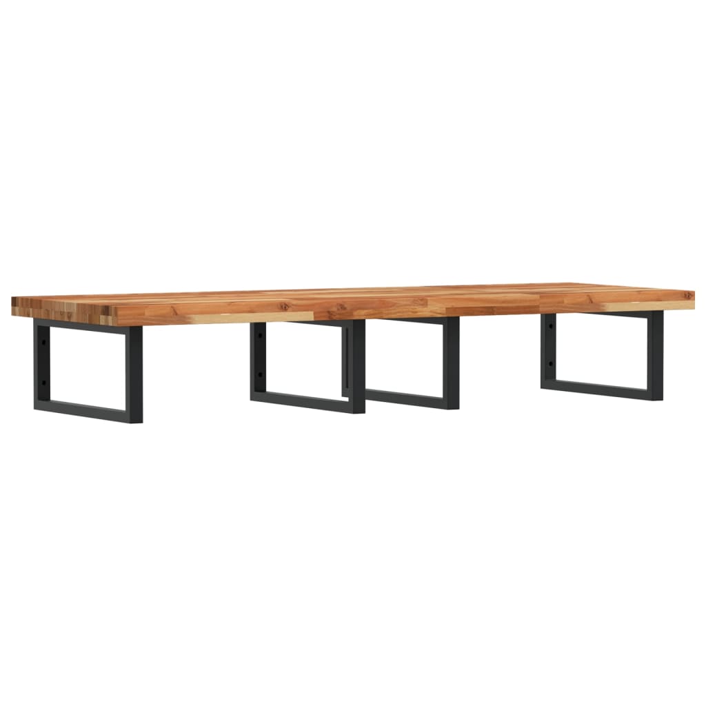 Basin Shelf Wall Mounted Steel and Solid Wood Acacia