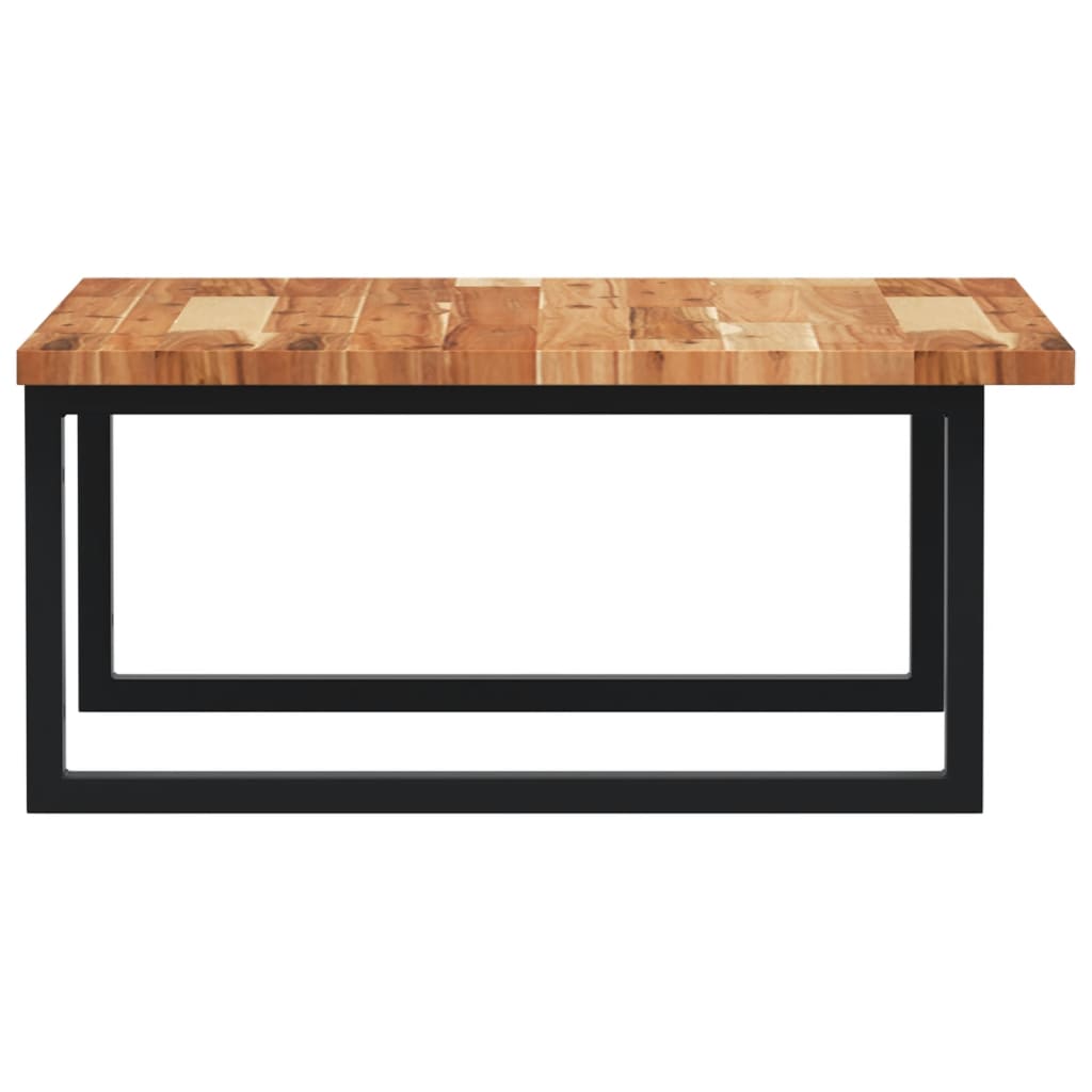 Basin Shelf Wall Mounted Steel and Solid Wood Acacia