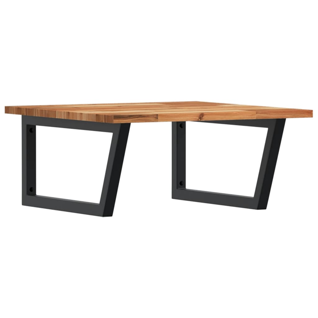 Basin Shelf Wall Mounted Steel and Solid Wood Acacia