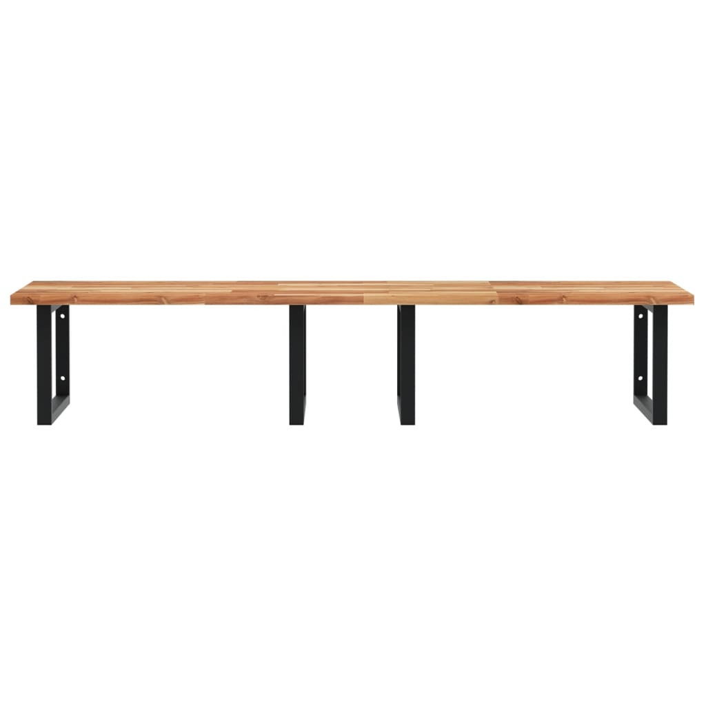 Basin Shelf Wall Mounted Steel and Solid Wood Acacia