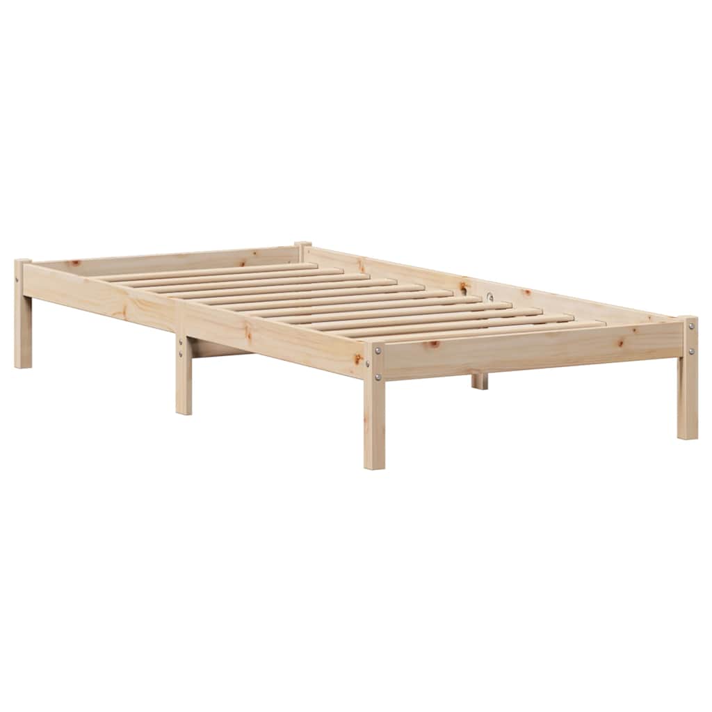 Bed Frame without Mattress 90x190 cm Single Solid Wood Pine