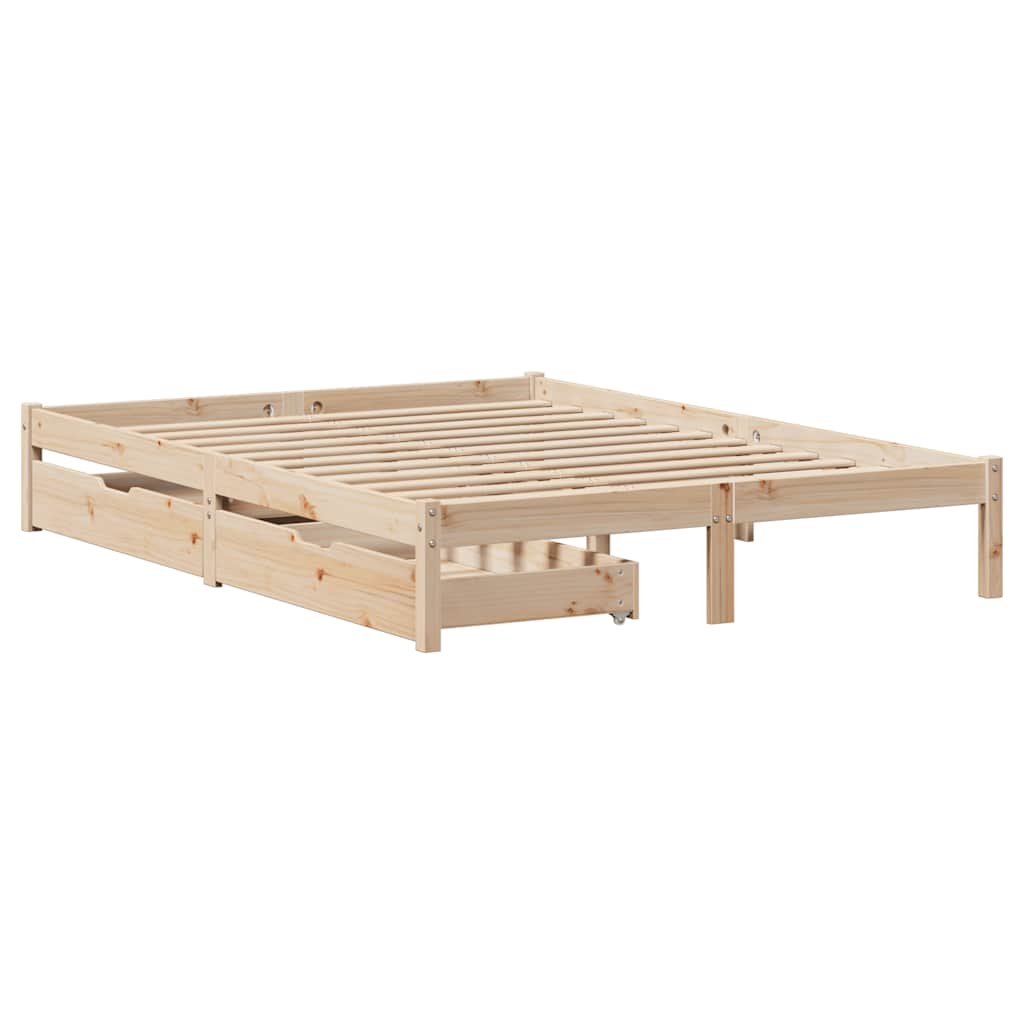 Bed Frame without Mattress 120x190 cm Small Double Solid Wood Pine