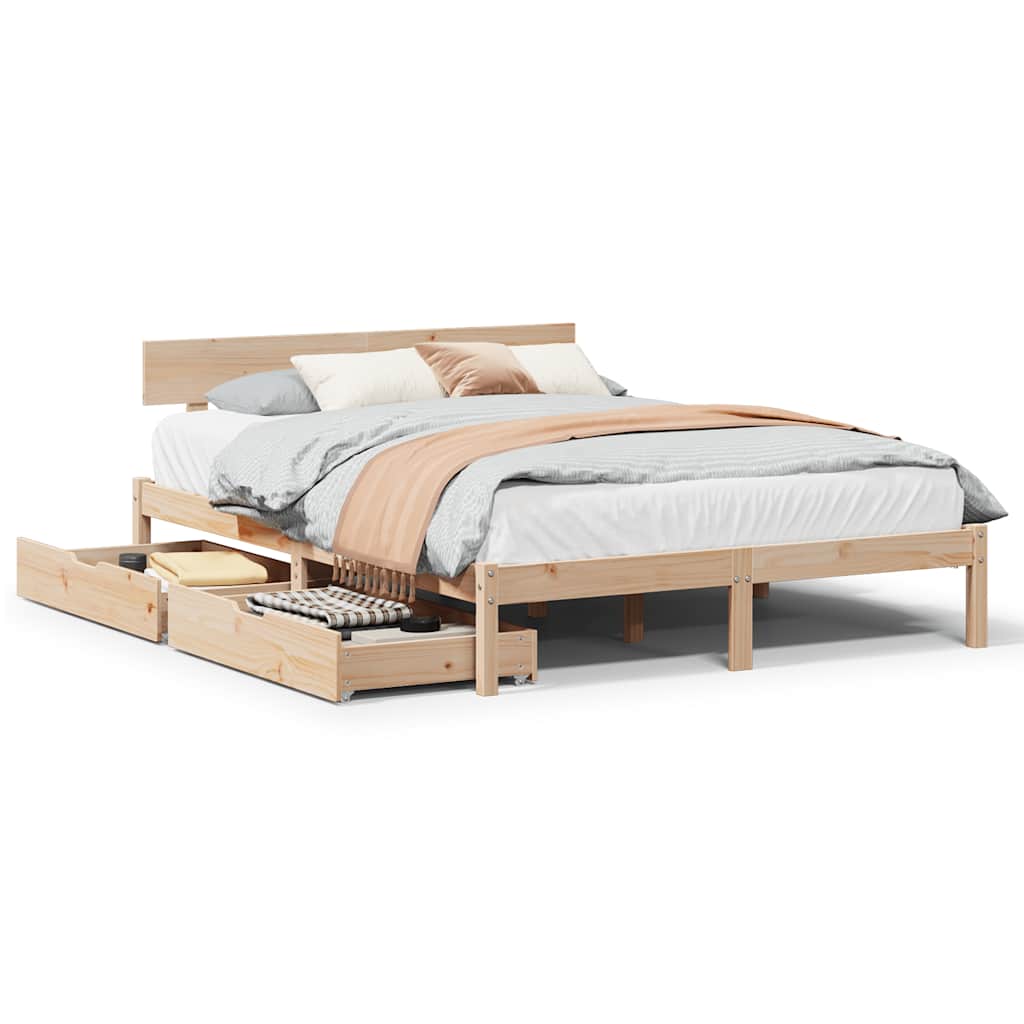 Bed Frame without Mattress 120x190 cm Small Double Solid Wood Pine