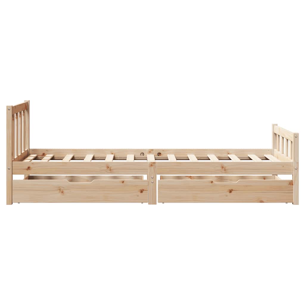 Bed Frame without Mattress 90x190 cm Single Solid Wood Pine