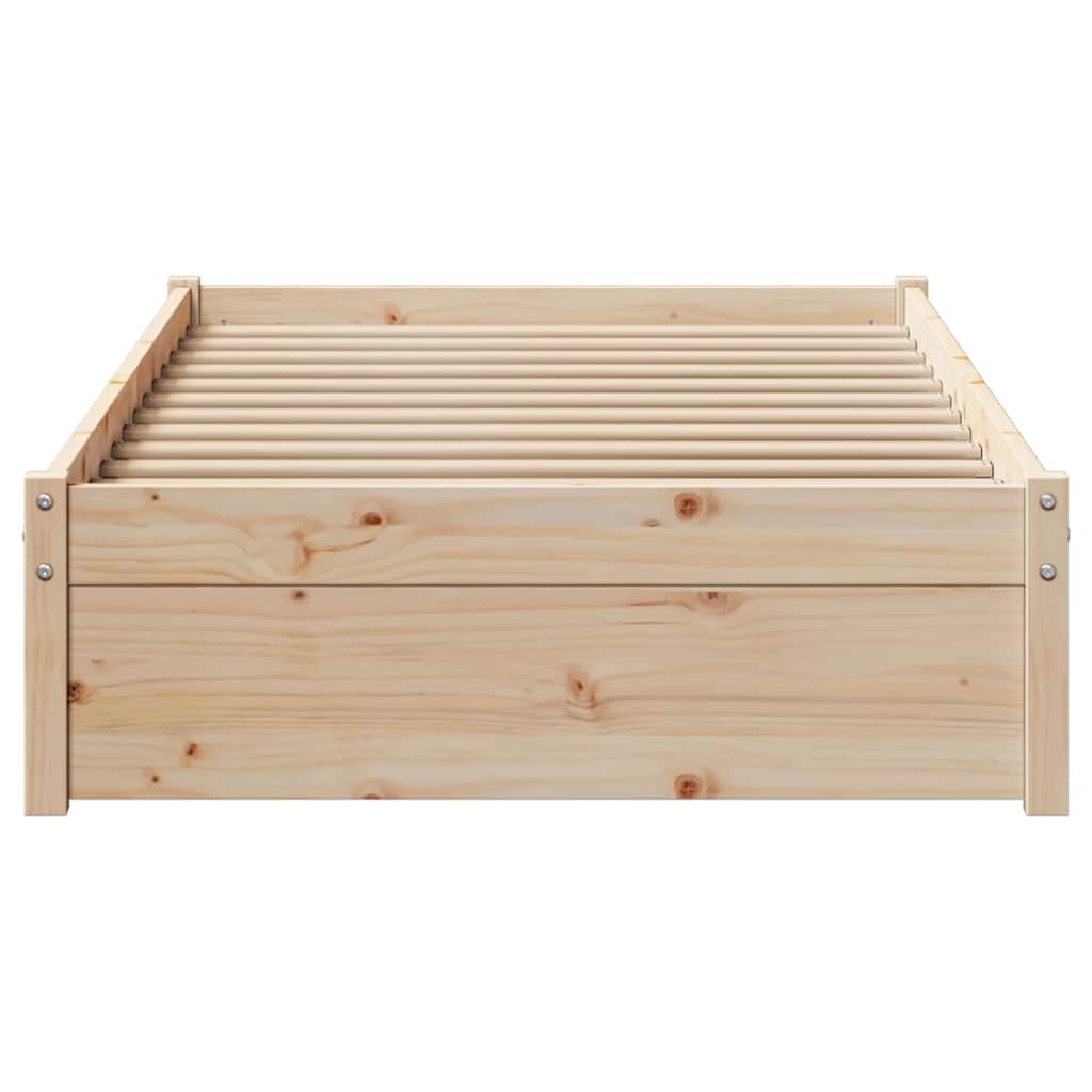Bed Frame | Natural Pine | Solid Pine wood | Small Single | Storage