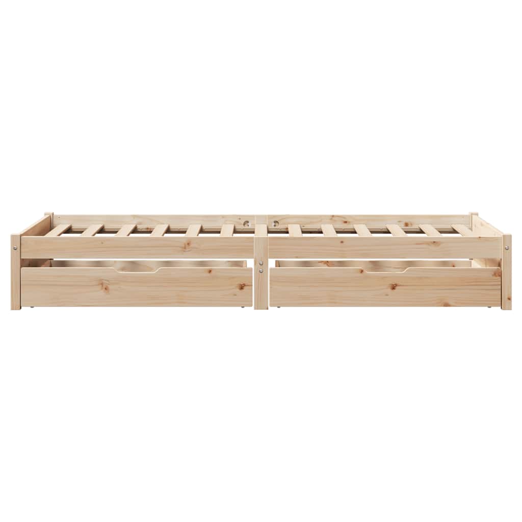 Bed Frame | Natural Pine | Solid Pine wood | Small Single | Storage