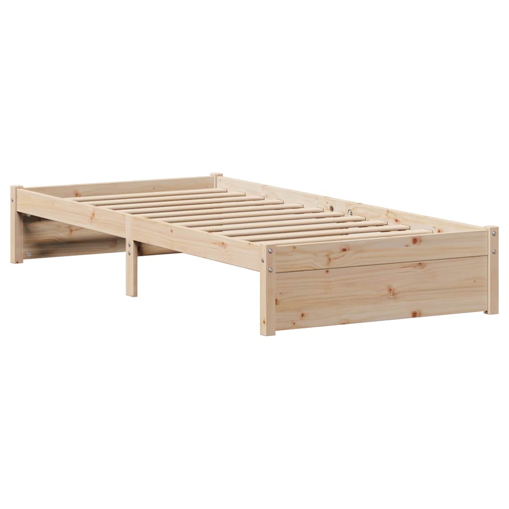Bed Frame | Natural Pine | Solid Pine wood | Small Single | Storage