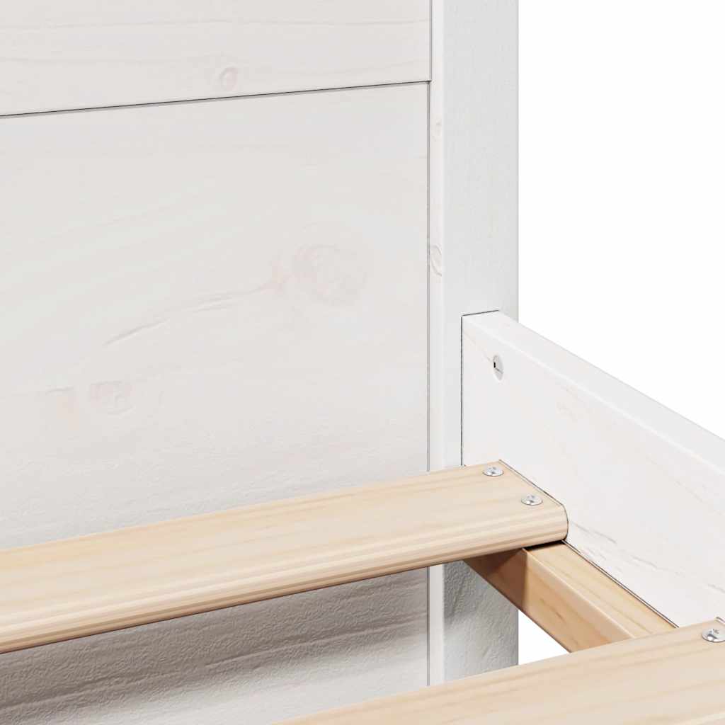 Bed Frame without Mattress White 180x200 cm Super King Solid Wood Pine