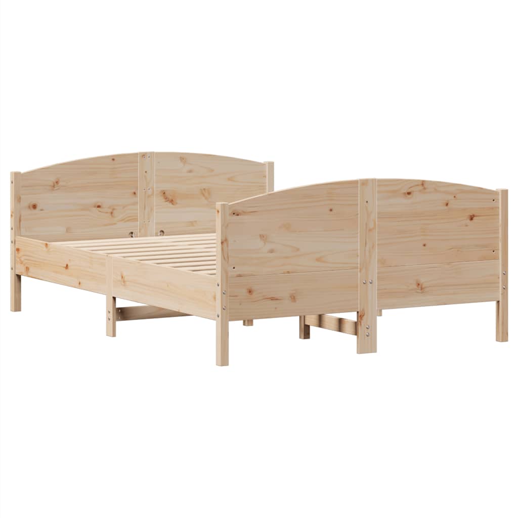 Bed Frame without Mattress 120x190 cm Small Double Solid Wood Pine